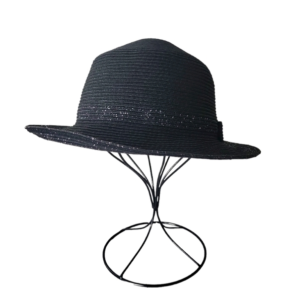 David and Young Black Hat with Silver Threading Wood Buckle - Picture 4 of 8